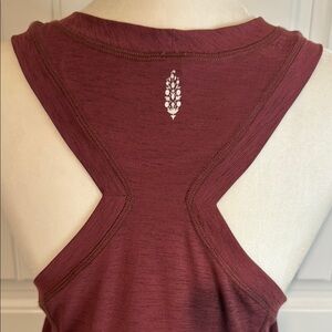 NWT! Free People Women's Sleeveless Burgundy Sour Cherry Tank Size Large